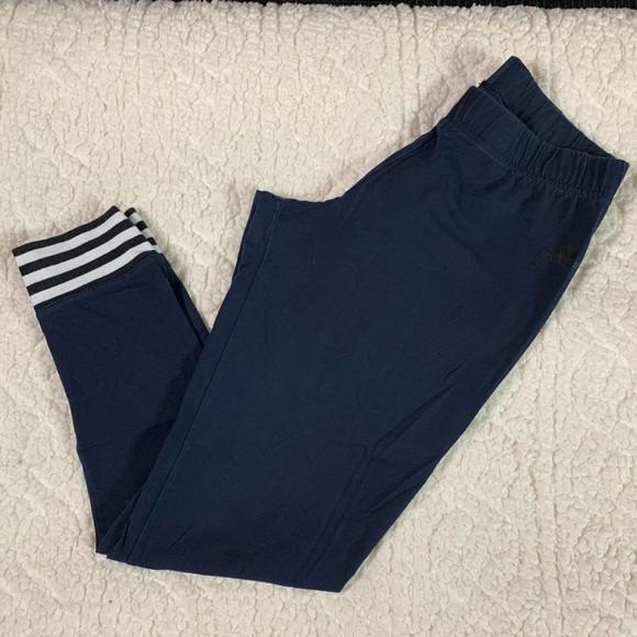 Navy adidas leggings size medium - Picture 1 of 4